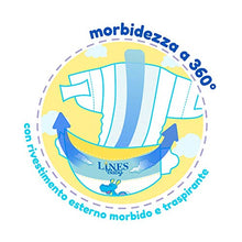 Carica l&#39;immagine nel visualizzatore di Gallery, Lines Baby Small, 4 Pannolini, Taglia 1-2 (2-6 Kg), Confezione Prova S - Ilgrandebazar