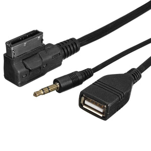 Qiilu Cavo Musica AMI MMI MDI Interfaccia Caricatore USB 3.5 mm, default