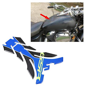 Yctze Adesivo serbatoio moto, vera fibra di carbonio moto decalcomania TQ008