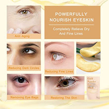 Carica l&#39;immagine nel visualizzatore di Gallery, Maschera Contorno Occhi in Oro 24K, Patch Occhi al Collagene in Gel Naturale, Patch per Sotto Occhi, Maschera Occhi per Occhiaie, Antirughe, Occhi Gonfi, Cura della Pelle, Idratante, Lenitivo -25 Paia