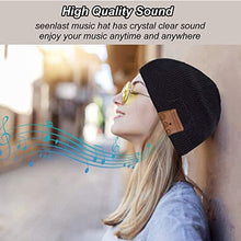 Carica l'immagine nel visualizzatore di Gallery, Cappello Bluetooth, Idee Regalo Natale Berretto Invernali Uomo Donna - Berretto Bluetooth 5.0 Musica Cappello Migliori Regali Natale con Cuffie Stereo e Microfono Viva Voce,Ultra Morbidi Lavabili