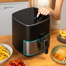 Carica l&#39;immagine nel visualizzatore di Gallery, Cecotec Friggitrice ad Aria Senza Olio Cecofry Fantastik Inox 5500 da 5,5 L. 1500W, Tecnologia PerfectCook, 9 modalità di cottura, Touch, Regolabile 80-200°C, Cottura fino a 60 minuti, Accessori