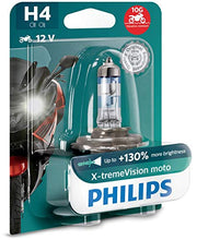 Carica l&#39;immagine nel visualizzatore di Gallery, Philips 12342XV+BW X-tremeVision Moto +130% H4 lampada fari per moto