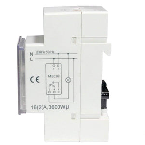 Maclean MCE09 Timer Digitale Programmabile sulla Guida DIN Bianco - Ilgrandebazar