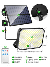 Carica l&#39;immagine nel visualizzatore di Gallery, One Fire Faretti Solari a LED da Esterno,190LED 3 Modalità Luce Solare LED Esterno con Sensore di Movimento, IP65 Faretto LED da Esterno Solare, Telecomando Lampada Solare da Esterno Garage Giardino