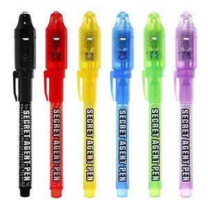 Maleden, penna a inchiostro invisibile, spia con luce UV, multicolore - Ilgrandebazar