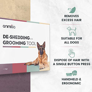 Animigo Spazzola per Cani - Ottima TOELETTATURA - Deshedding Brush - Facile...