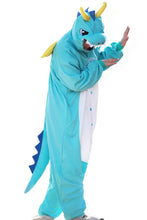 Carica l&#39;immagine nel visualizzatore di Gallery, wotogold Pigiama di Drago Blu Animale Costumi Cosplay per Adulti XL,