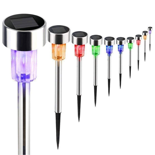 Bakaj Lampade da Giardino ricarica solare Paletti solari 10 X Multicolor - Ilgrandebazar