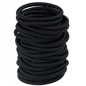 Meersee Elastici per capelli spessi e ricci, Misura grande, Nero, 100 Nero - Ilgrandebazar