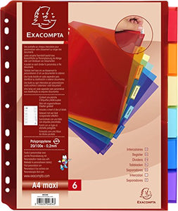 Exacompta 4834E Divisori e Segnaletica, 30x23.5 cm, Multicolore - Ilgrandebazar