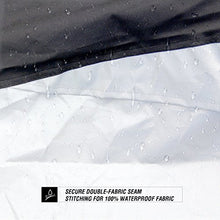 Carica l&#39;immagine nel visualizzatore di Gallery, Telo Coprimoto Impermeabile, Misura 245 x 105 x 125cm, 2 XXL, Nero/Argento - Ilgrandebazar