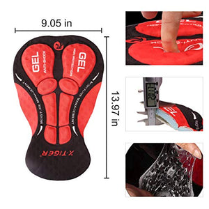X-TIGER Ciclismo Uomo 5D Gel Imbottito Boxer Traspirante Biancheria L, Nero