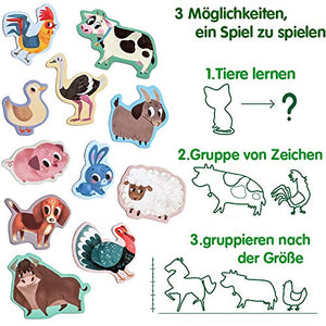 MAGDUM Calamite Bambini Animali Fattoria – Grandi calamite frigo bambini –... - Ilgrandebazar
