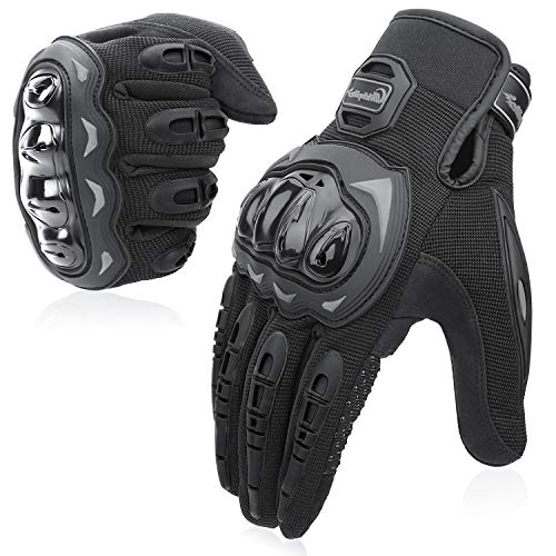 Guanti Uomo Touchscreen Impermeabili, Per Moto, Ciclismo, Trekking, Arrampicata, Palmo Rinforzato