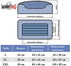 Hobbydog Cuccia per Cani Beige Corona XXL 110 x 85 cm Serie König.