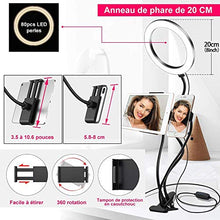 Carica l'immagine nel visualizzatore di Gallery, KLAS REMO Anello Luminoso LED 20cm Lampada Anulare Regolabile con 3...