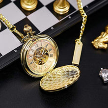 Carica l&#39;immagine nel visualizzatore di Gallery, TREEWETO Orologio da tasca unisex con catena, analogico, Golden057 - Ilgrandebazar