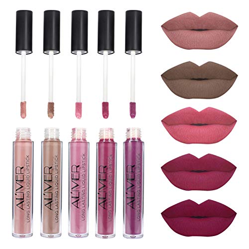 5 Colori/Set Lucidalabbra, Rossetti liquidi mat, lungo impermeabile duratura... - Ilgrandebazar