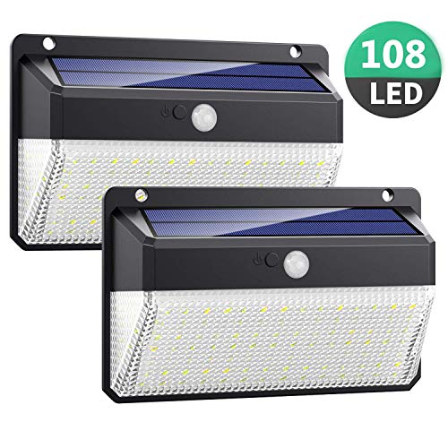 Luce Solare LED Esterno, Kilponen 108 Super Luminosa Lampada con...