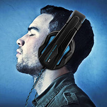 Carica l&#39;immagine nel visualizzatore di Gallery, Gaming Headset,DLAND 3.5mm hanno fissato PC stereo di gioco fascia Nero e blu
