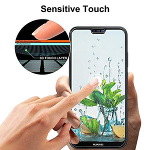 NASFUEY Vetro Temperato [3 Pezzi] Compatibile con Huawei P20 Lite