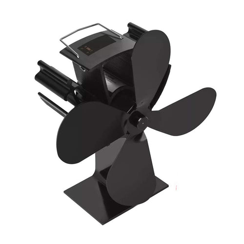 Ventilatore per camini a legna - Ventola stufa a 4 pale, con Nero