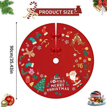 Carica l'immagine nel visualizzatore di Gallery, RUNMKUO Gonna per Albero di Natale,36 inches / 90 cm Decorazioni Natalizie, Tappeto Albero di Natale Gonna Base Tappetino Copertura per Decorazione Capodanno Casa Festa Forniture