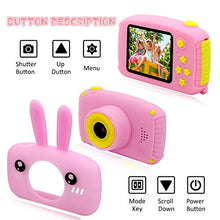 Carica l&#39;immagine nel visualizzatore di Gallery, PUZ Toy Giocattoli Bambina 3-6 Anni Macchina Fotografica Bambini HD pink
