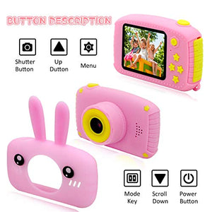 PUZ Toy Giocattoli Bambina 3-6 Anni Macchina Fotografica Bambini HD pink