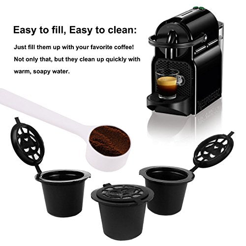 3 CAPSULE RICARICABILI RIUTILIZZABILI PER NESPRESSO CAFFE - Ilgrandebazar