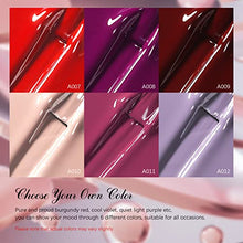 Carica l&#39;immagine nel visualizzatore di Gallery, Kastiny Smalto Semipermanente Per Unghie, 6 Colori Smalto per Unghie in Gel UV LED Rosso, Viola, Marrone con Base e Top Coat, Matt Coat, 7.5ML