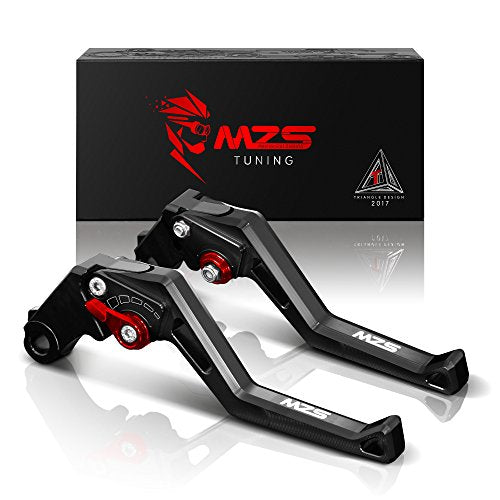 Kawasaki ZX6R 636 ZX10R Z750R Z1000 Ninja 1000, Black Lever Red Adjustable
