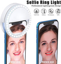 Carica l&#39;immagine nel visualizzatore di Gallery, Ring Light,Selfie Light Luce per Selfie ricaricabile con 36 LED bianca