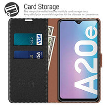 Carica l&#39;immagine nel visualizzatore di Gallery, COODIO Custodia per Samsung Galaxy A20e, in Pelle Nero - Ilgrandebazar