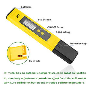 PH Tester Misuratore Digitale, Digitale Gamma 0.00-14.00 Penna...