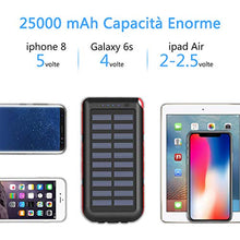 Carica l&#39;immagine nel visualizzatore di Gallery, CXLiy Powerbank Solare Caricabatterie Portatile 25000 mAh Grande... - Ilgrandebazar