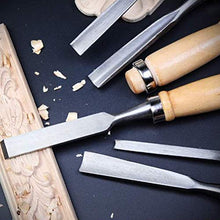 Carica l&#39;immagine nel visualizzatore di Gallery, TIMESETL 12 scalpelli per Legno + 2 Lime + 4 Pezzi di Olio Pietra,... - Ilgrandebazar
