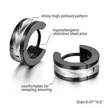 Carica l&#39;immagine nel visualizzatore di Gallery, Oidea Orecchini per Uomo orecchini rotondi in acciaio inox modello fiori blu... - Ilgrandebazar