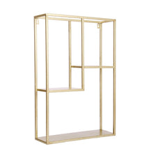 Carica l&#39;immagine nel visualizzatore di Gallery, Dipamkar® 40 x 60cm - Mensola a muro in metallo stile Rettangolo, Gold - Ilgrandebazar