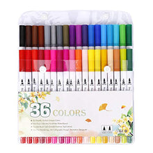 Carica l&#39;immagine nel visualizzatore di Gallery, Pennarelli Acquarelli Colore Brush Pen Doppio 36 Pezzi con Punta 36 Colori - Ilgrandebazar