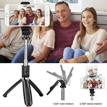 Carica l'immagine nel visualizzatore di Gallery, CHUER Bastone Selfie Wireless, 100CM Stick Treppiede Bianco