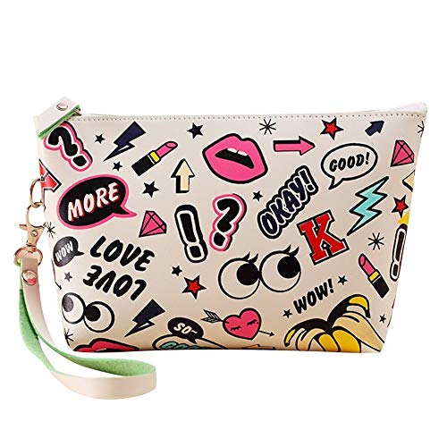 CINEEN Impermeabile Cosmetici Borsa da Viaggio Portafogli White-mix