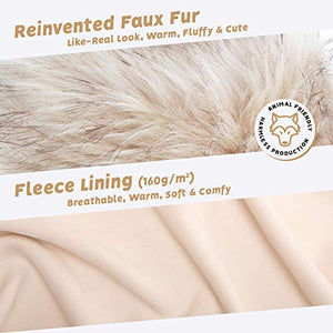 Futrzane Colbacco Donna in Pelliccia Cosacco Stile Russo M, Avorio - Ilgrandebazar