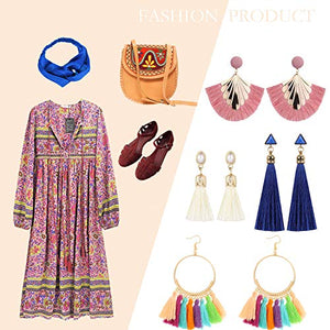 Phogary Orecchini a Nappa Lunga (10 Paia) Pendenti Bohemien,... - Ilgrandebazar