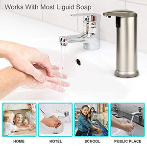 AHUIFT Dispenser Automatico di Sapone, Sapone Liquido Sensore...