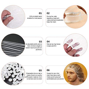 Nuluxi Impermeabile Plastica Monouso Cuffie Doccia Caps da Bagno Trasparente... - Ilgrandebazar