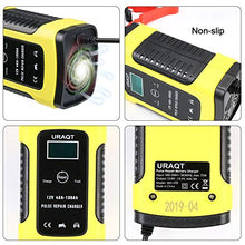 Carica l'immagine nel visualizzatore di Gallery, URAQT Caricabatteria Moto,12V 6A Multi Proictezioni Caricatore Giallo
