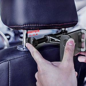 Tryone Supporto Tablet Poggiatesta Auto, supporto per tablet sedile Nero