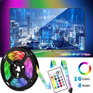 Strisce LED USB, Retroilluminazione TV da 7 M (2X.3.5M) con 16 colori e...